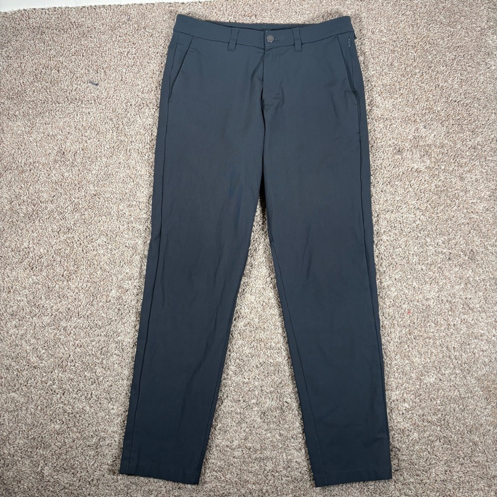 Lululemon Commission Slim Fit Pants Obsidian Grey Warpstreme 32x30 LM5974S